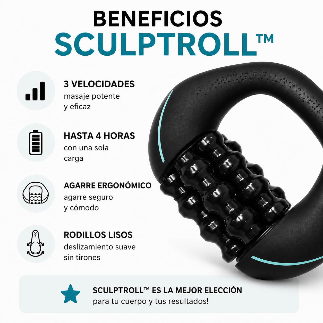 Masajeador corporal eléctrico SculptRoll™