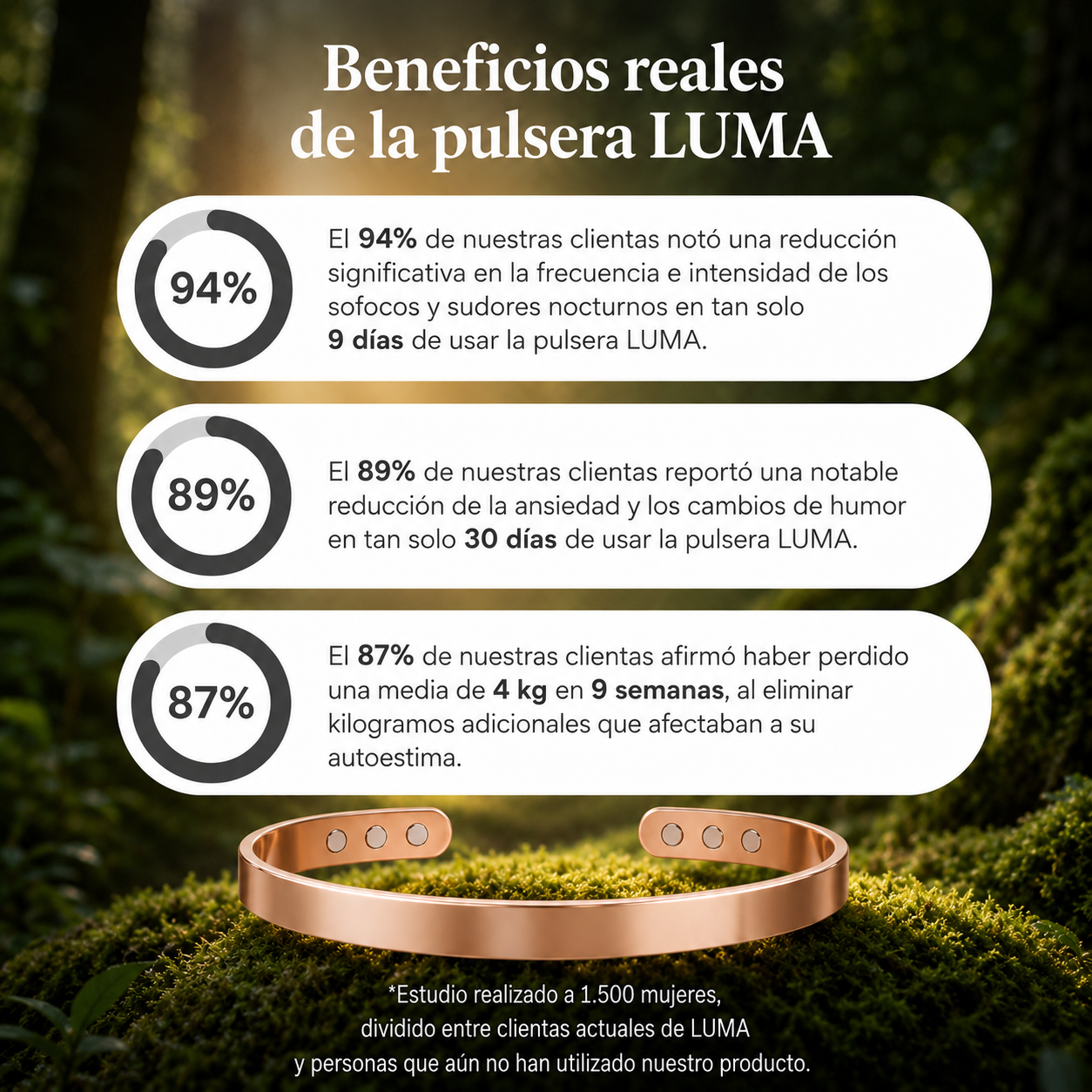 LUMA Pulsera | Tu apoyo natural durante la menopausia