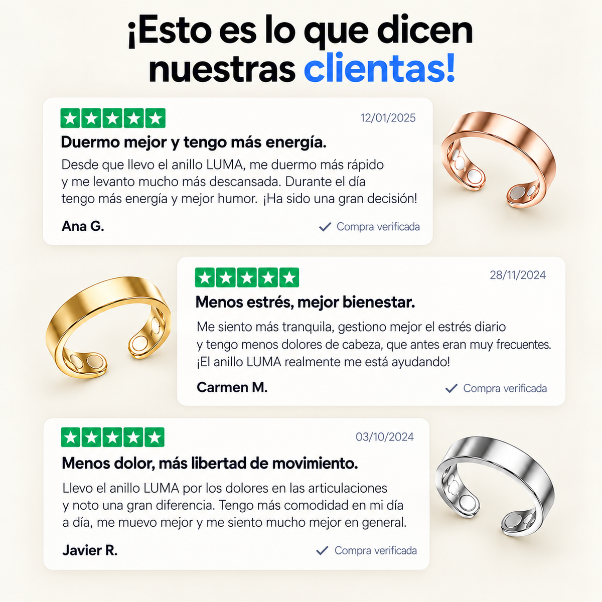 Anillo LUMA | Apoyo natural para tu cuerpo